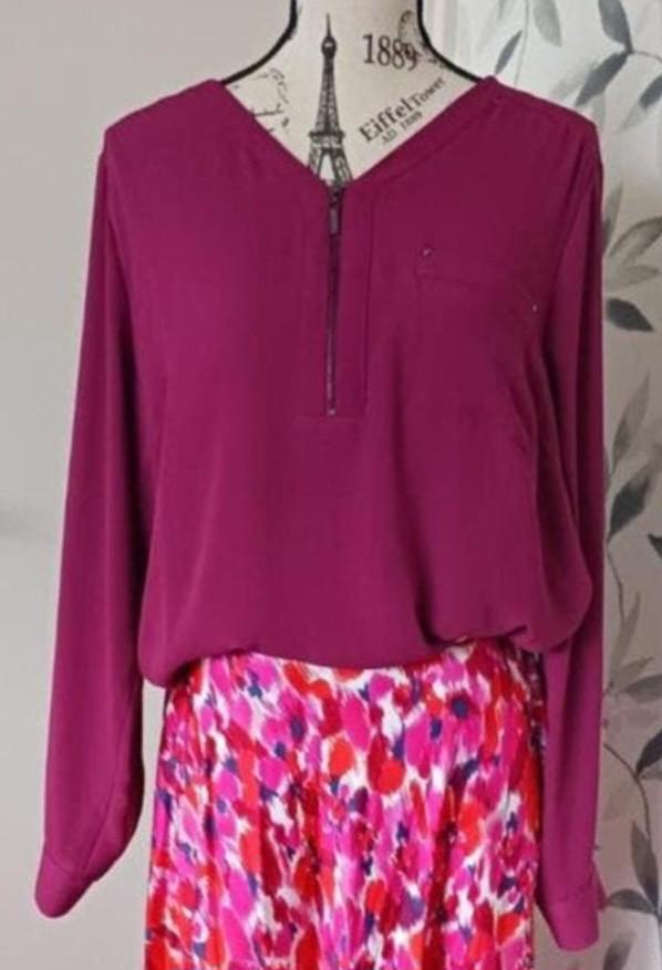 Leuke blouse Merk Yessica (C&A) Maat 44, Yessica, Paars, Maat 42/44 (L), Ophalen of Verzenden