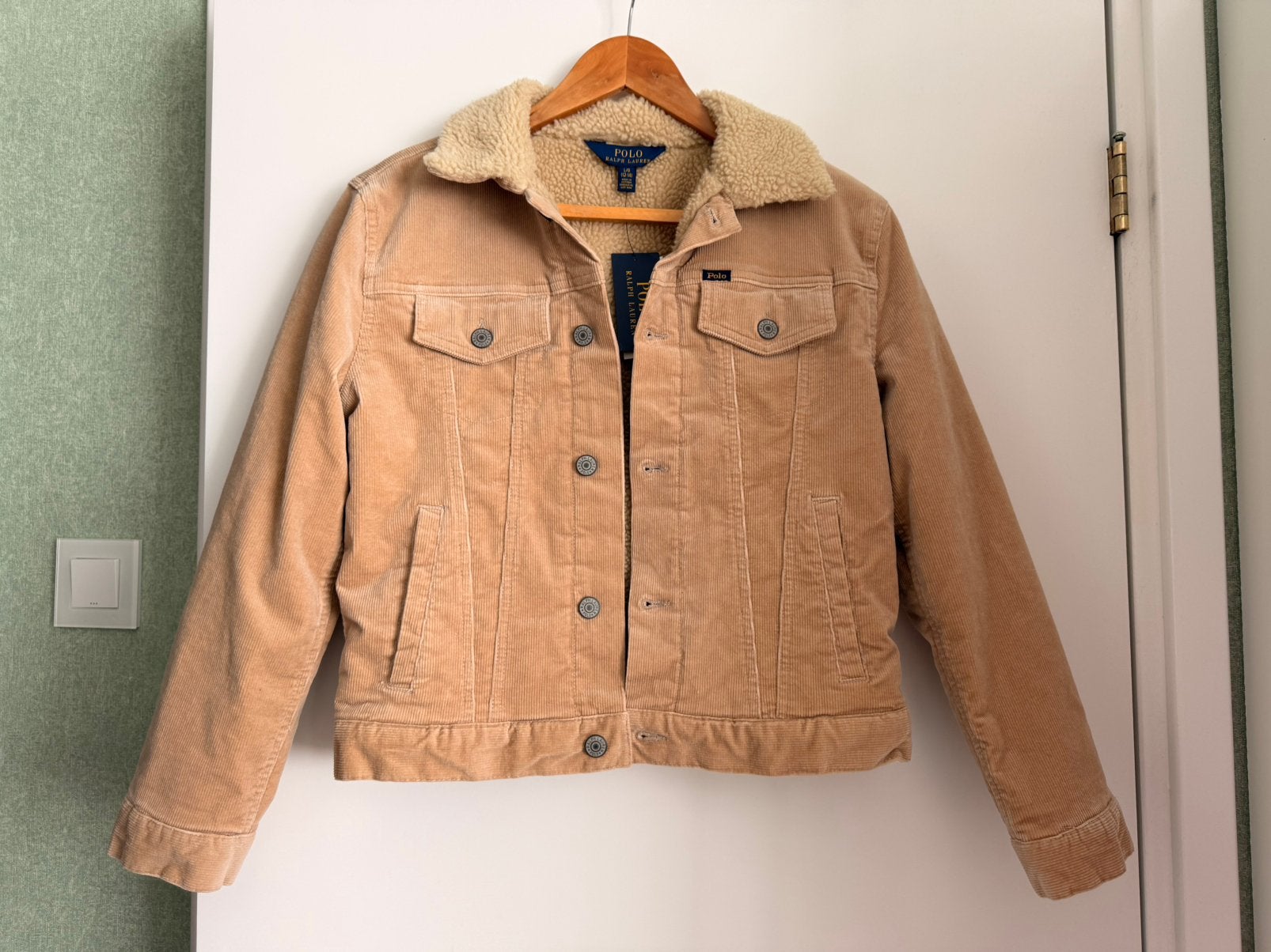 Meisjes nieuw jas Ralph Lauren beige maat 146 152 L, Ophalen of Verzenden, Nieuw, Meisje, Jas
