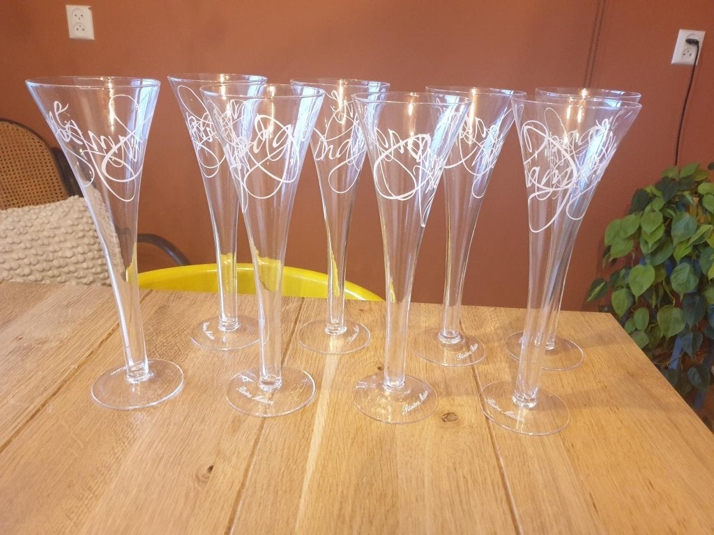 Champagne glazen, Ophalen of Verzenden, Zo goed als nieuw, Overige typen