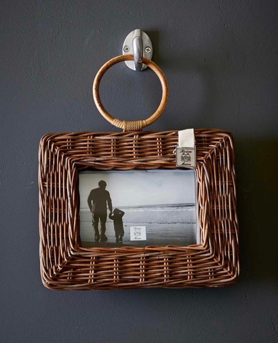 Riviera Maison Rattan Grote Fotolijst ZGAN, Huis en Inrichting, Woonaccessoires | Lijsten, Hangend, 25 cm, Ophalen of Verzenden