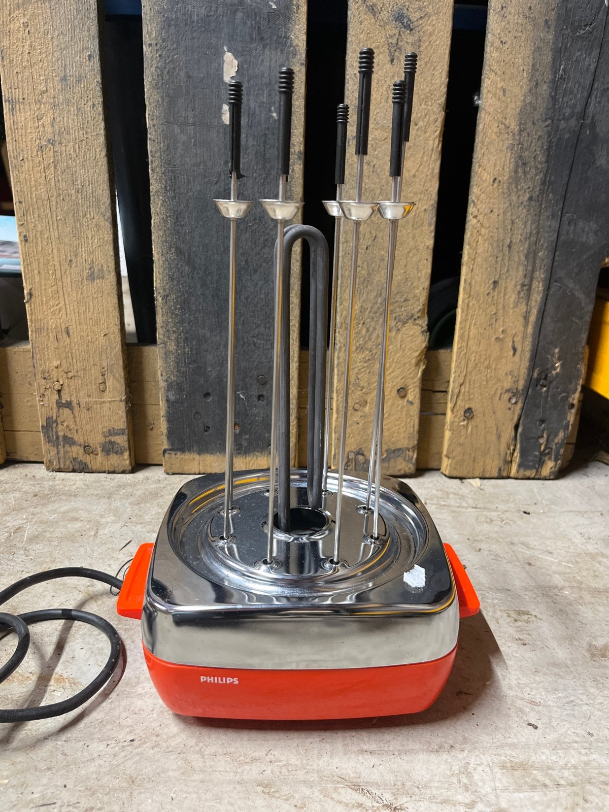 Vintage Philips HD 4151 X Saté Grill - Made in Holland, Ophalen of Verzenden, Gebruikt
