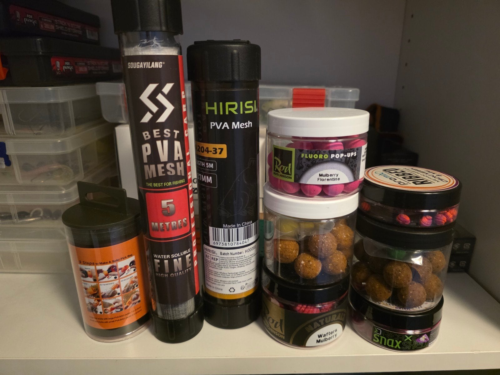 Karperspullen: PVA, Boilies, Pop-ups & Hangers, Ophalen, Gebruikt, Overige typen
