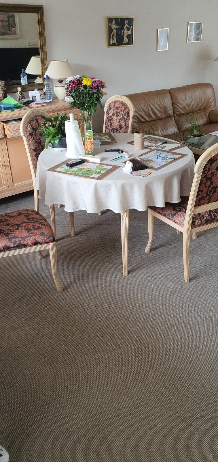 Elegante eettafel met 4 stoelen, Antiek en Kunst, Ophalen of Verzenden