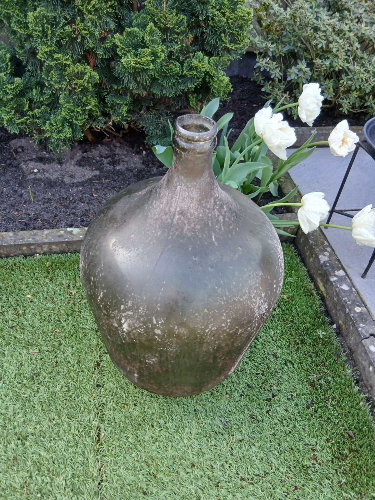 Grote Vintage Glazen Fles - Decoratieve Karaf, Ophalen