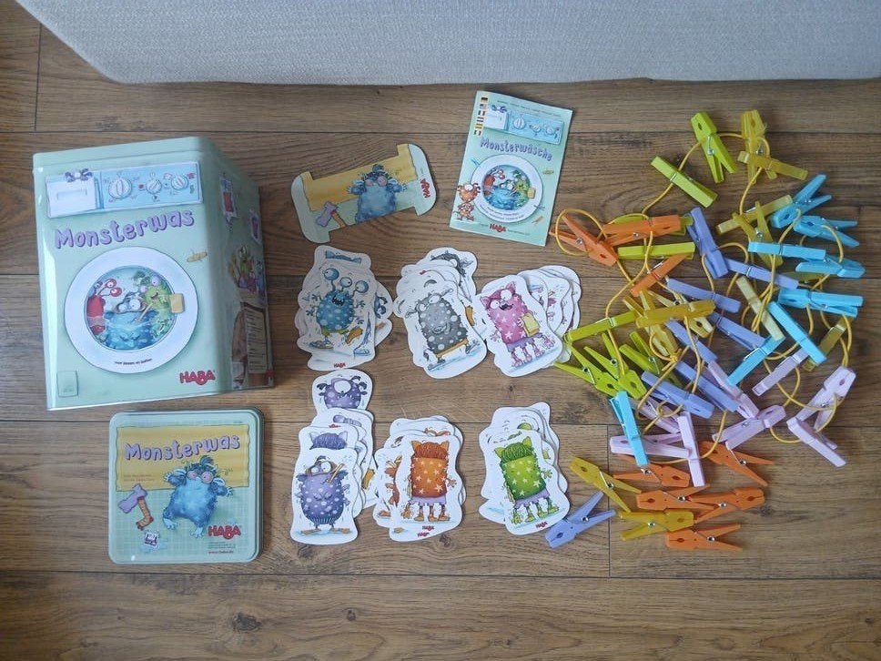 Haba Monsterwas, Hobby en Vrije tijd, Gezelschapsspellen | Bordspellen, Vijf spelers of meer, Ophalen of Verzenden, Gebruikt, HABA