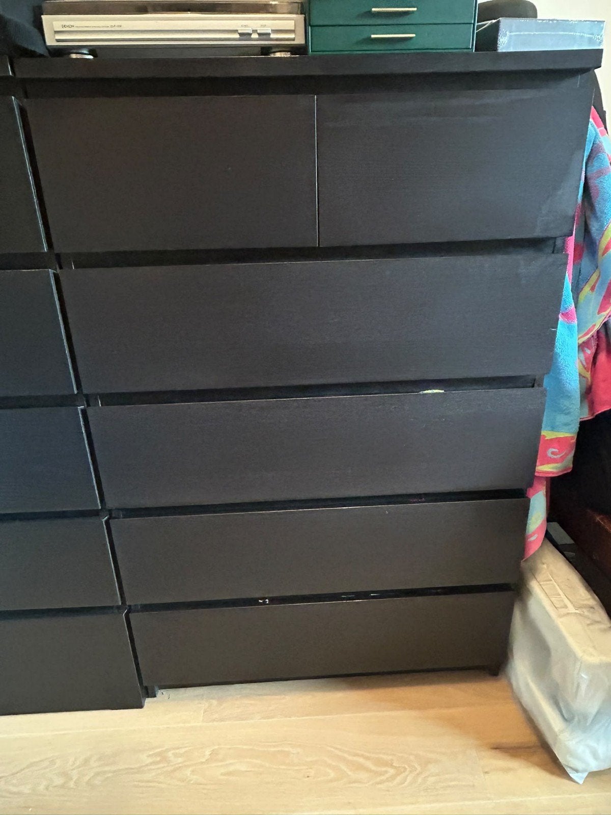2x IKEA Kullen ladekast, zwart, 6 lades, Ophalen, Gebruikt, 5 laden of meer, 50 tot 100 cm