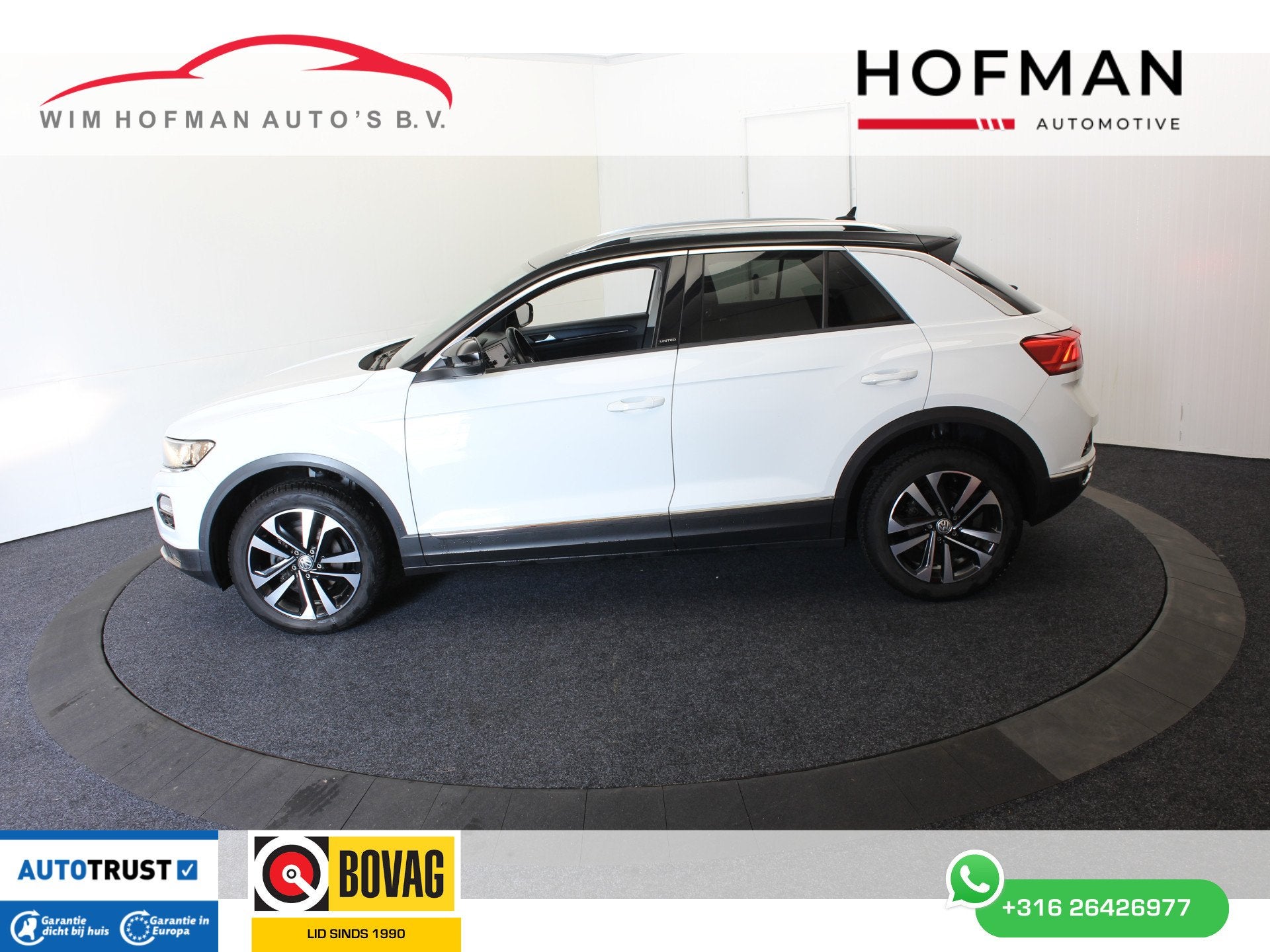 Volkswagen T-Roc 1.5 TSI Sport R Bi-tone Automaat Navi Carpl, Auto's, Stof, 4 cilinders, Wit, Bedrijf