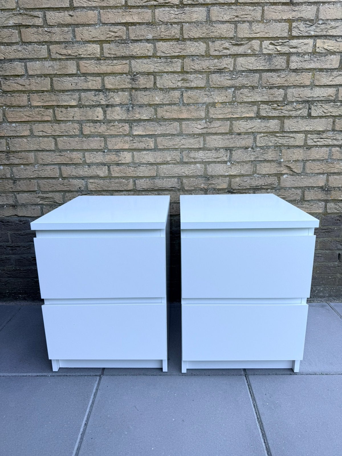 2 nachtkastjes met solide lades, Ophalen, Zo goed als nieuw, 50 tot 100 cm, Minder dan 50 cm