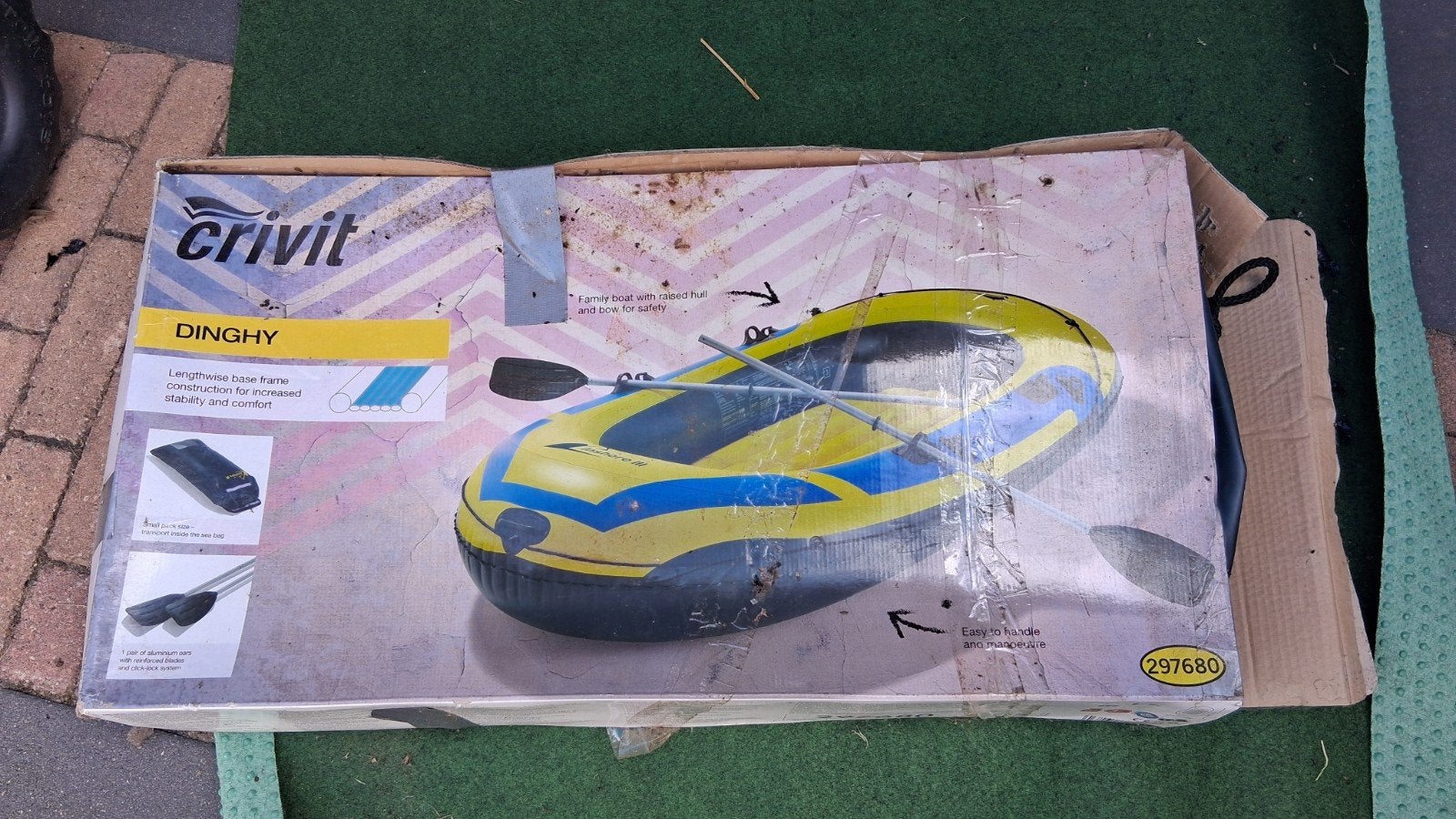 Opblaasboot roeiboot boot, Ophalen of Verzenden, Zo goed als nieuw