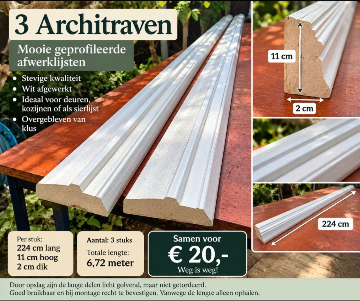 Architraven 3 stuks nieuw, Ophalen, Nieuw