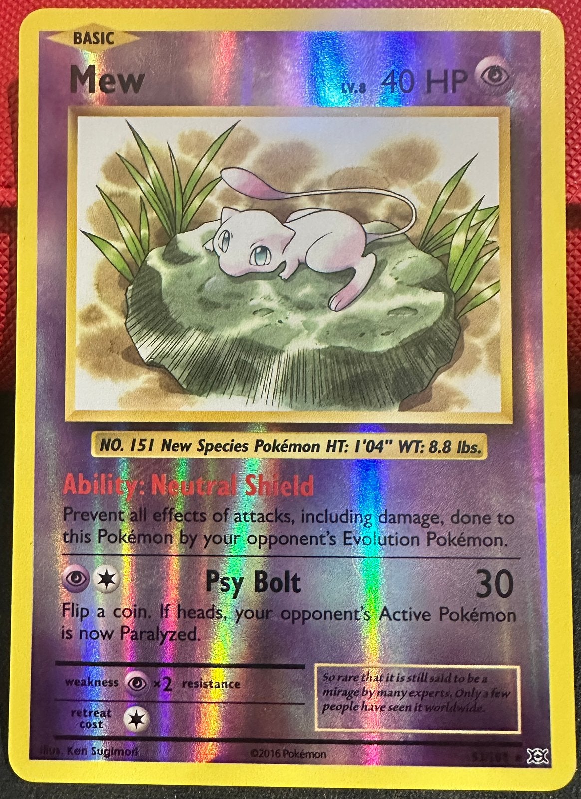 Mew - 53/108 - Evolutions Reverse - EX, Ophalen of Verzenden, Zo goed als nieuw