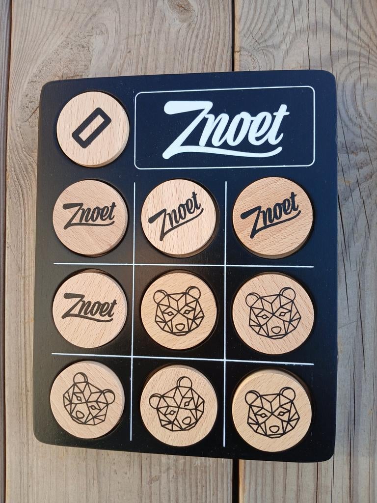 Znoet Tic Tac Toe / Boter Kaas en Eieren Spel Hout, Ophalen, Zo goed als nieuw