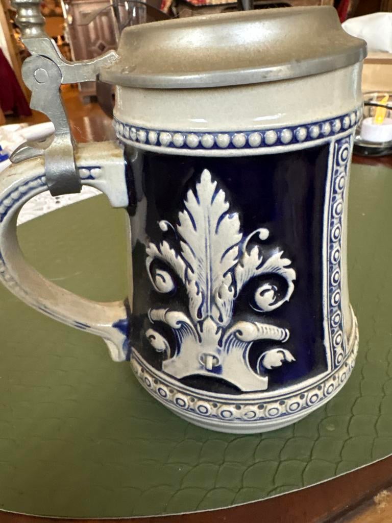 Vintage Duitse Bierpul met RAF Bruggen Embleem, Ophalen of Verzenden
