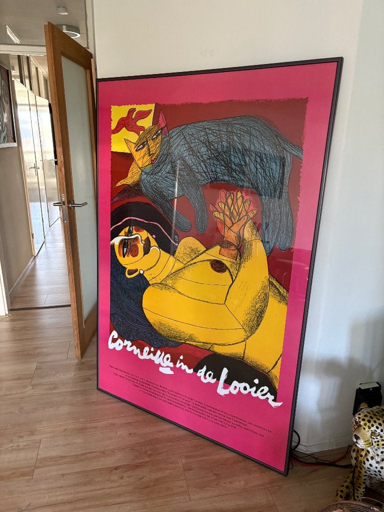 Grote origeinele Corneille Affiche uit 1988. 1.8m hoog! ZGAN, Ophalen, 1950 - 1999, Overige technieken, 74 cm