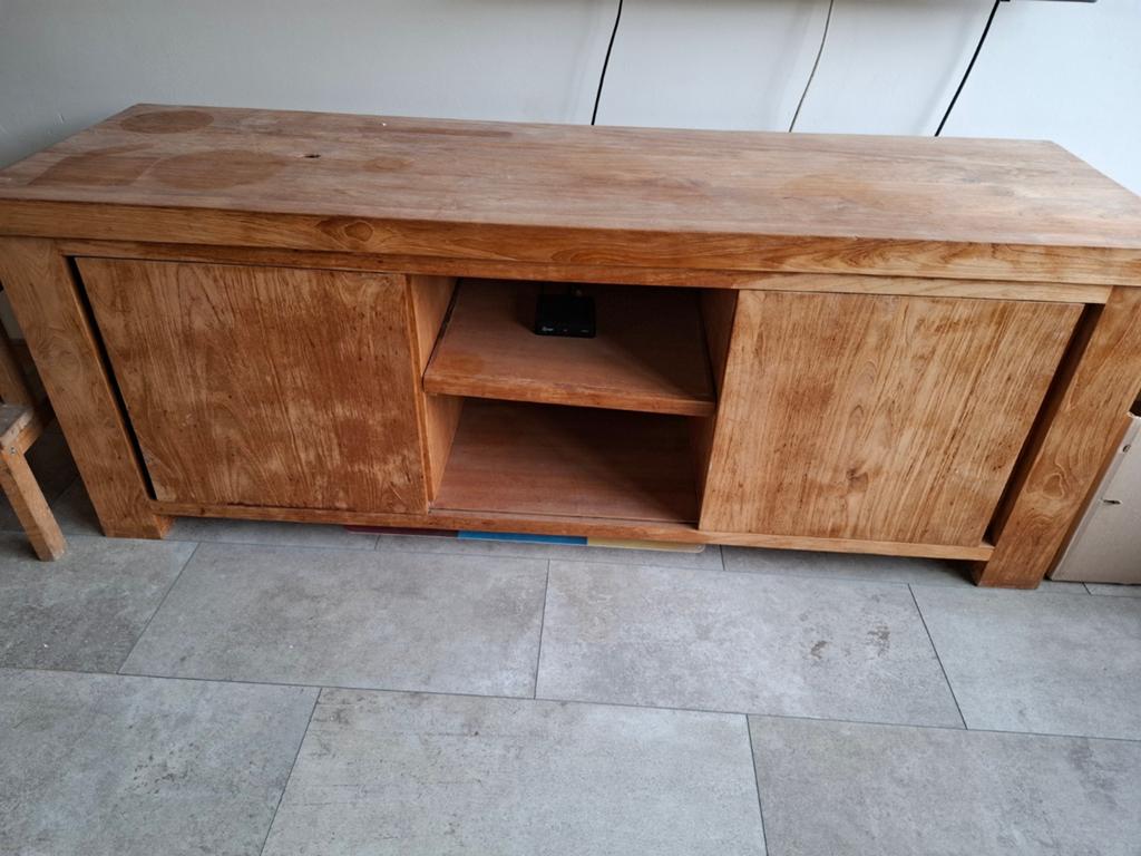 Tv Meubel, Ophalen, Gebruikt, Met deur(en), 150 tot 200 cm