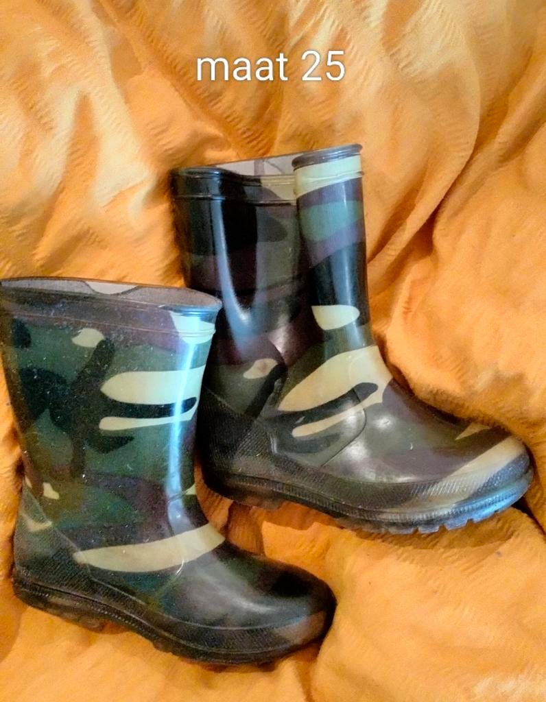 Kinder regenlaarzen camouflage maat 25, Ophalen of Verzenden