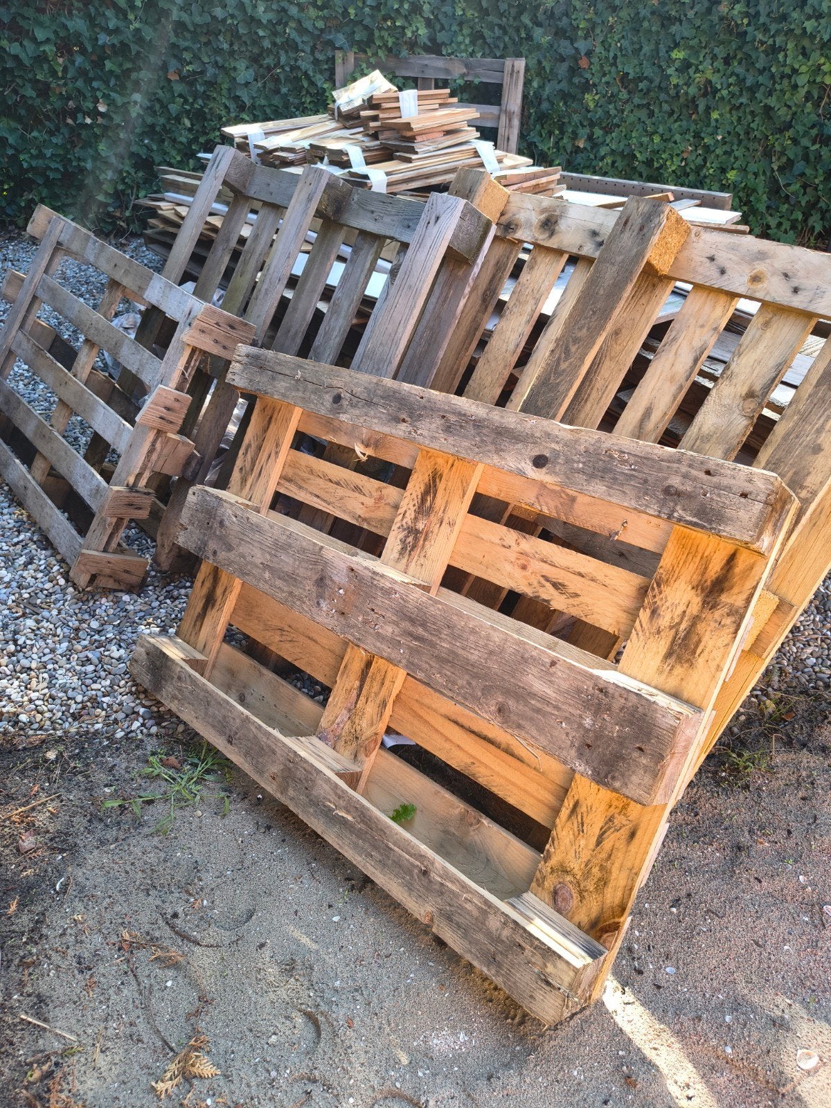 Gratis Pallets, planken en balken, Ophalen, Gebruikt, Grenen, Balk