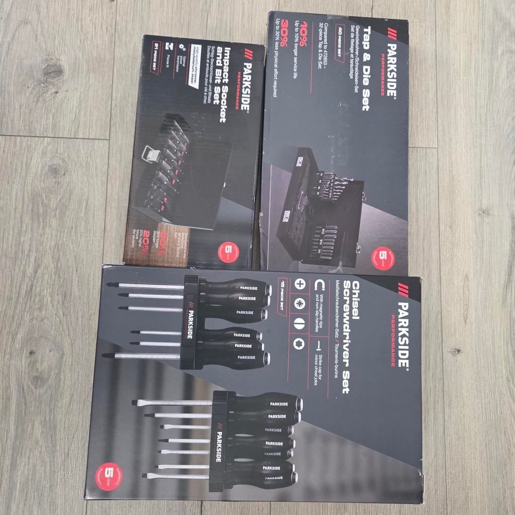 Nieuwe Parkside Gereedschap  Slagmoer, Tap & Schroevend, Ophalen, Nieuw