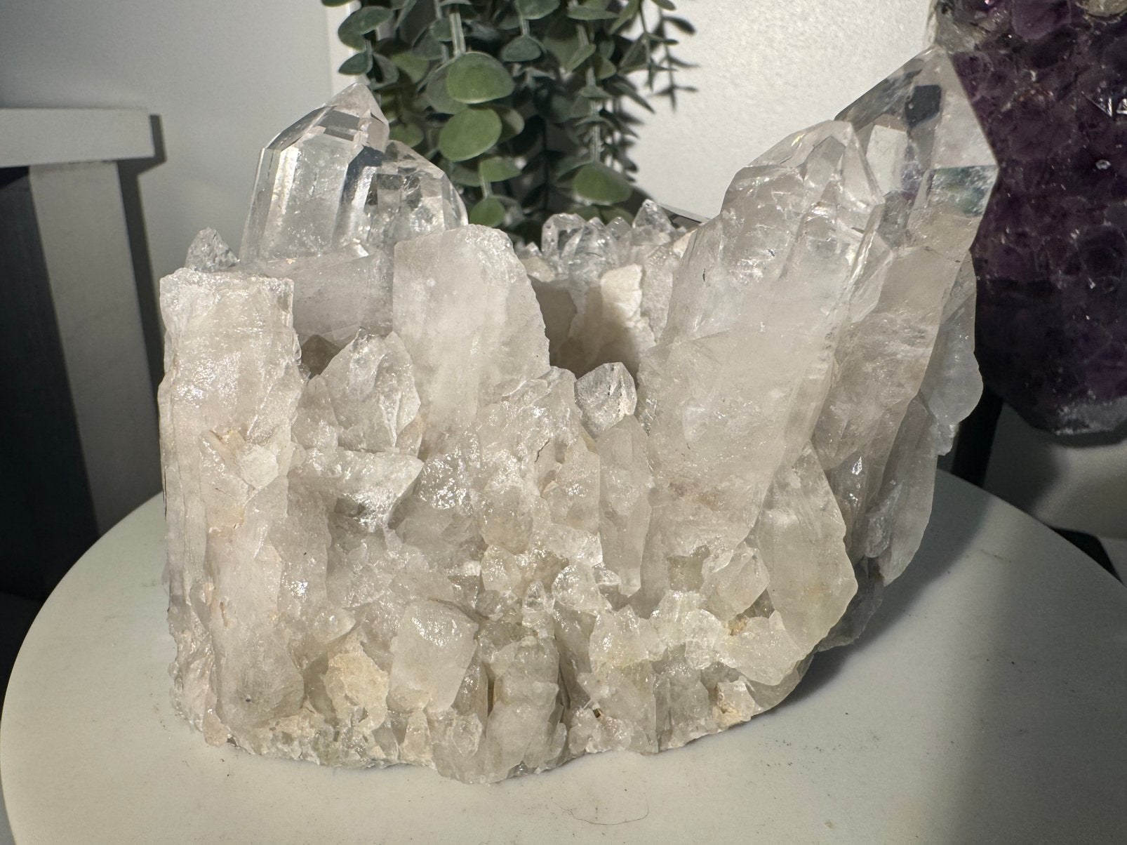 Bergkristal waxine cluster, Ophalen of Verzenden, Mineraal