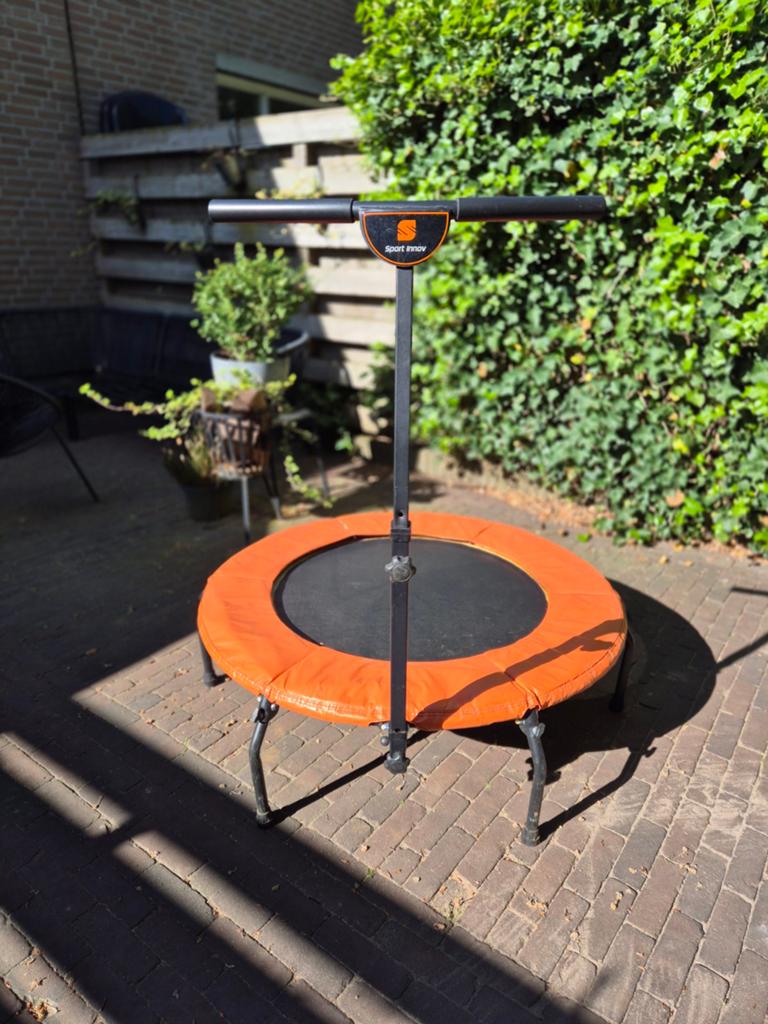 Fitness Trampoline Starflex Pro Ø 112 met stang en elastiek, Ophalen, Gebruikt, Overige typen