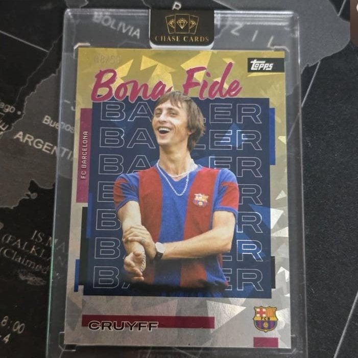 Johan Cruyff Topps /50, Verzamelen, Ophalen of Verzenden, Zo goed als nieuw, Buitenlandse clubs, Spelerskaart
