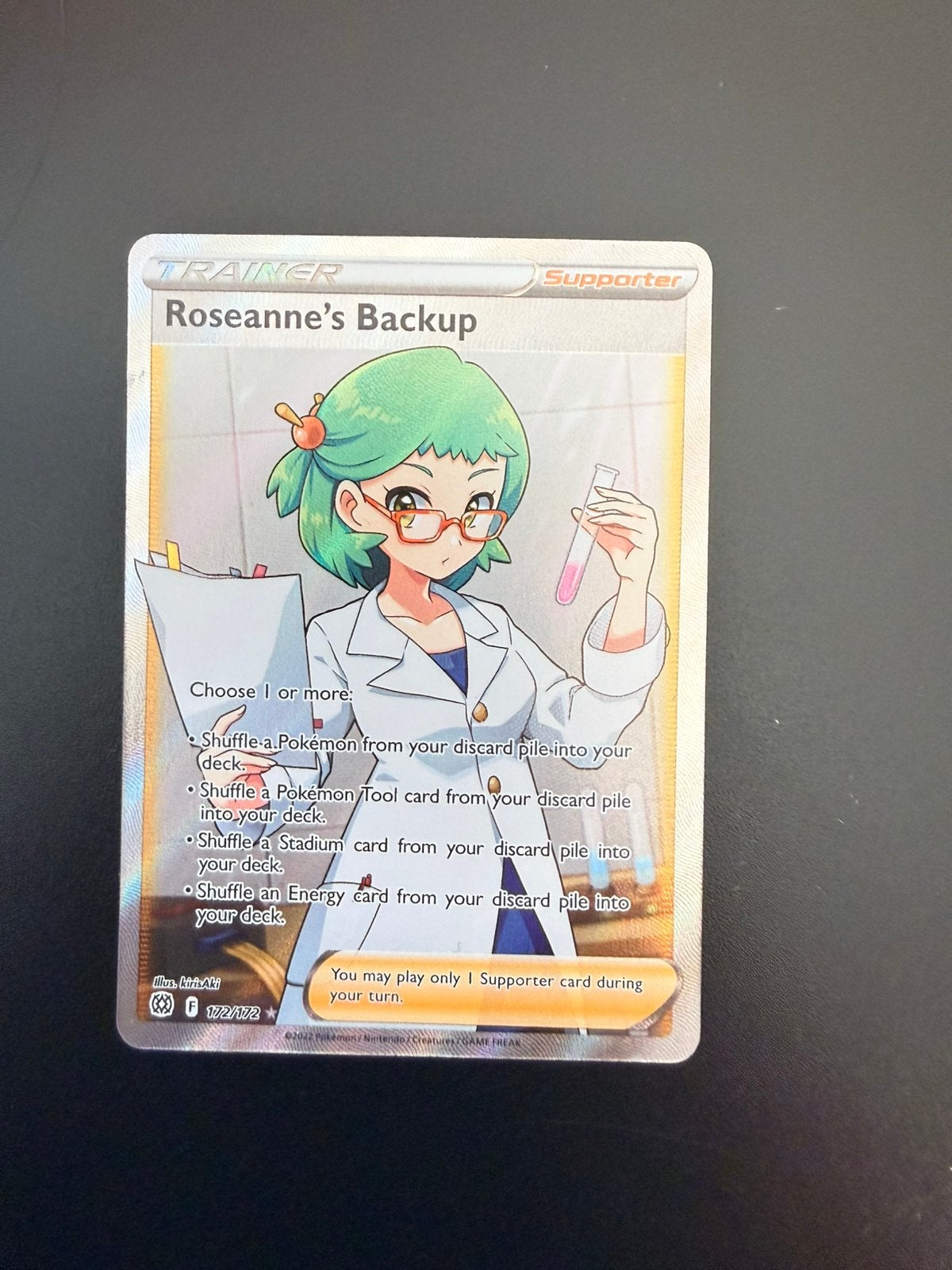 Roseanne’s Backup 172/172 Full Art Trainer Pokémon NM, Ophalen of Verzenden, Nieuw, Losse kaart