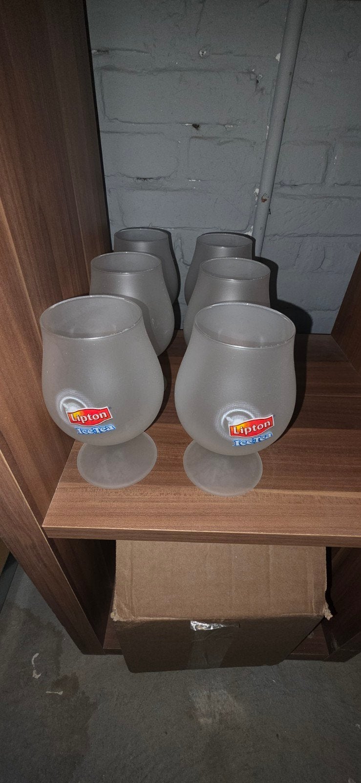 lipton ice tea glazen, Ophalen of Verzenden, Zo goed als nieuw, Frisdrankglas