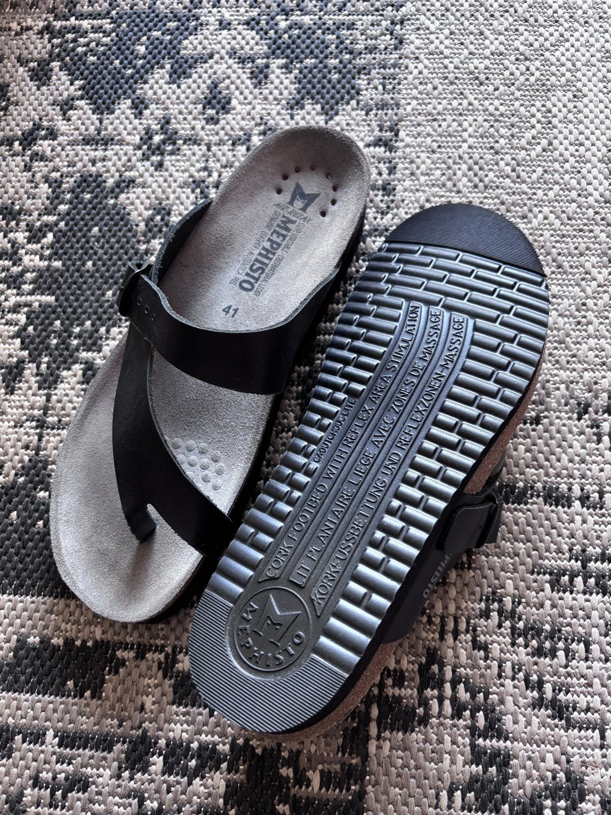 Mephisto Helen slippers - Zwart leder - Maat 41 - Nieuw, Ophalen of Verzenden, Nieuw, Zwart, Slippers