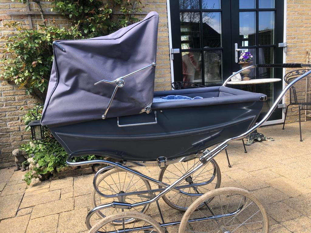 Vintage Silvercross kinderwagen met grote wielen, Gebruikt, Luchtbanden, Ophalen, Kinderwagen