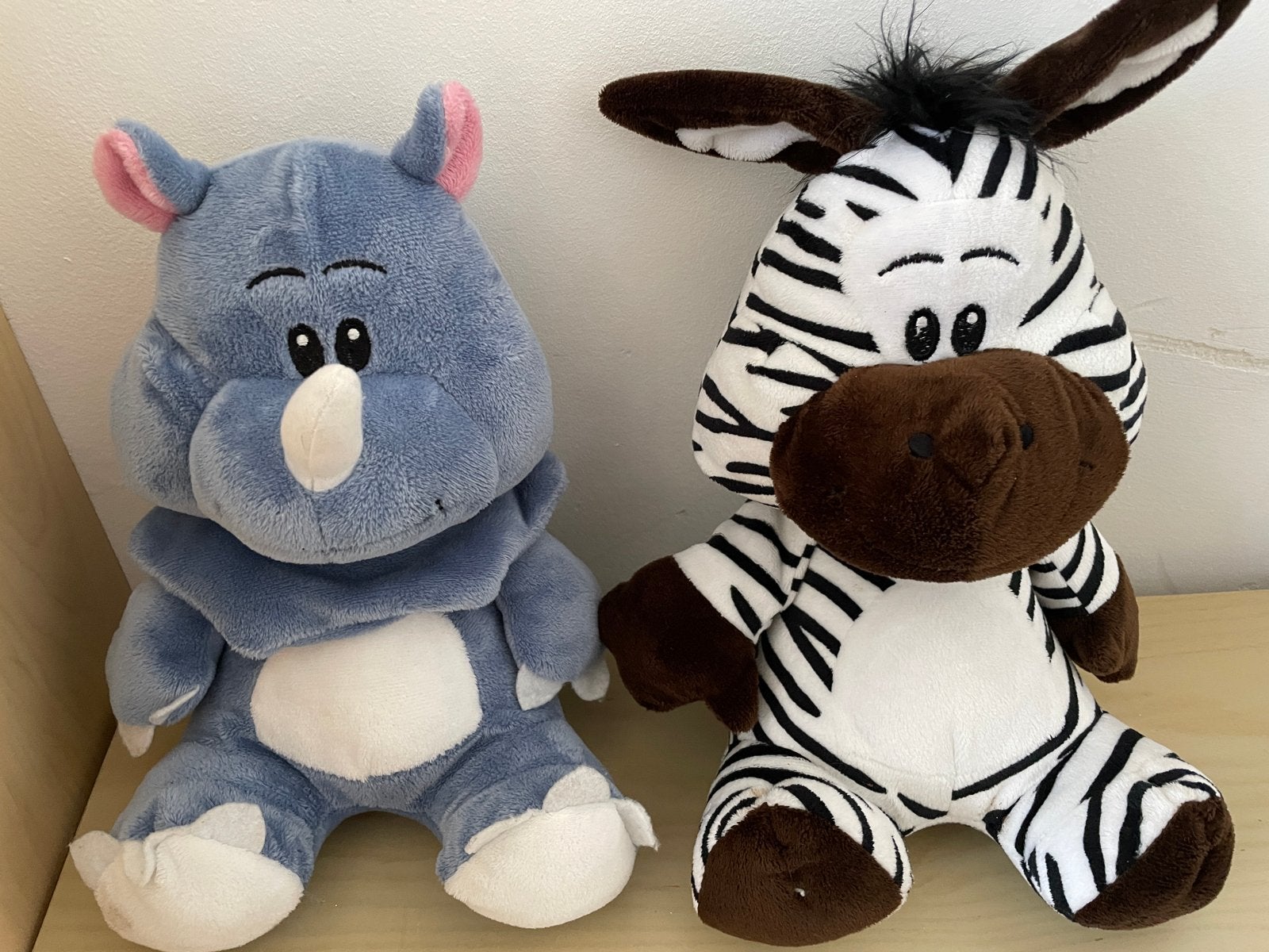 Nijlpaard en Zebra Knuffels - Safari Friends, Overige merken, Overige karakters, Overige typen, Ophalen of Verzenden