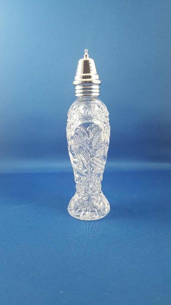 Vintage kristallen strooibus strooi fles, dop plastic. 6C10, Tweedehands verkoop, Tweedehands verkoop, Gebruikt, Ophalen of Verzenden
