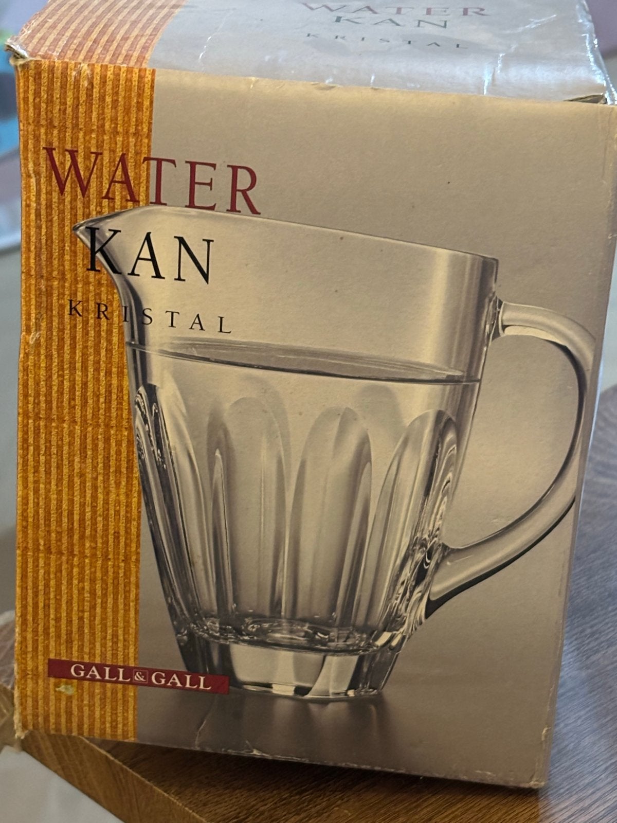 Kristallen waterkan - Gall & Gall NIEUW, Transparant, Met handvat, Nieuw, Ophalen of Verzenden