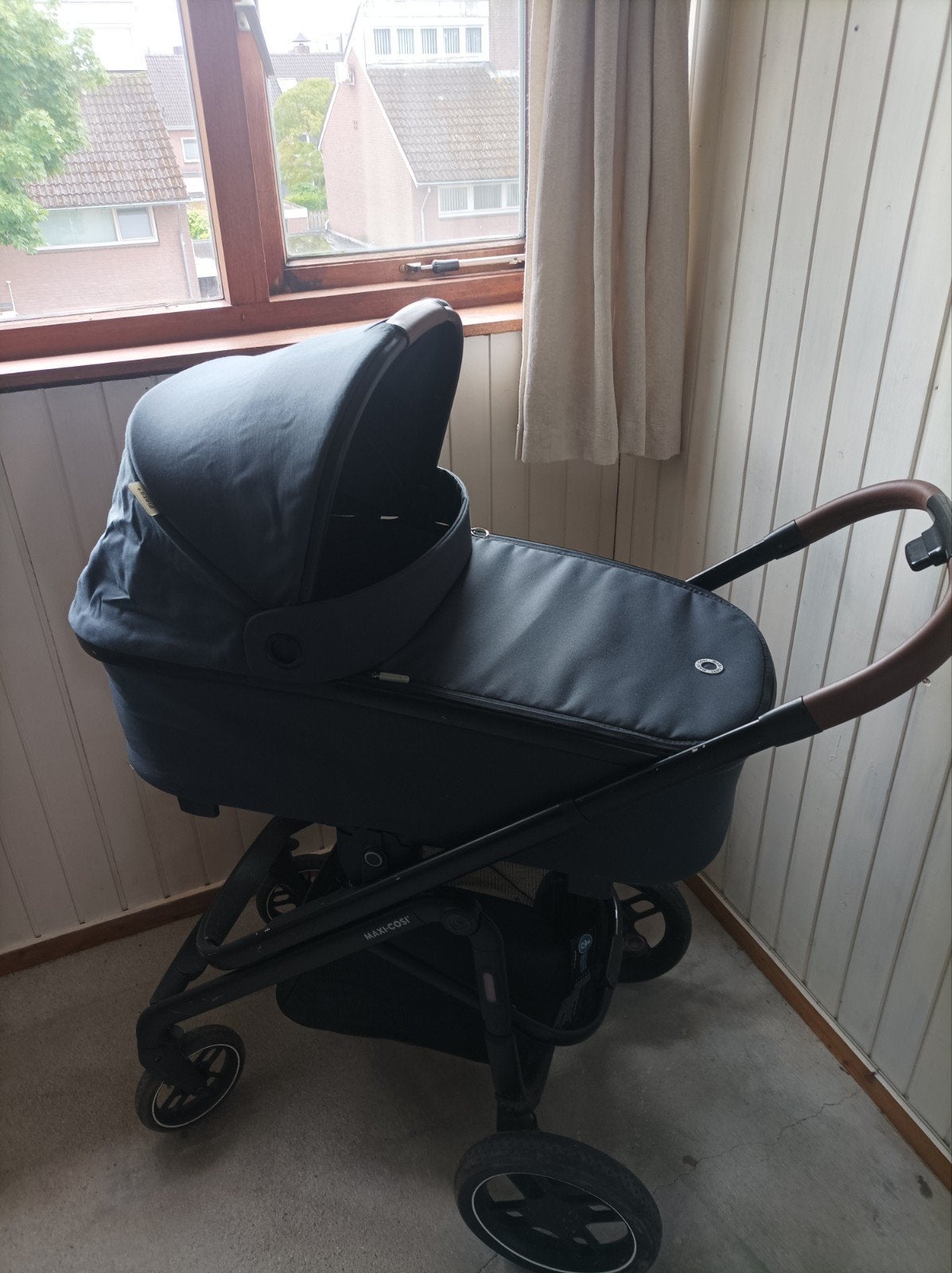 Maxi-cosi plaza plus maxicosi kinderwagen zwart, Ophalen, Zo goed als nieuw, Combiwagen, Verstelbare duwstang