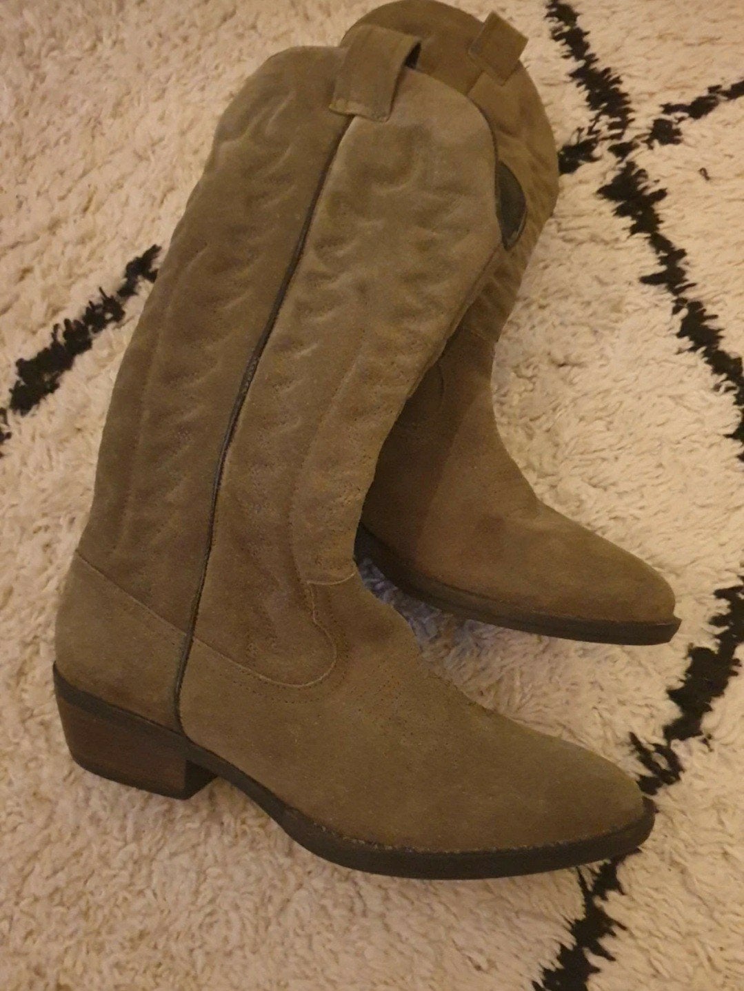 Westernlaarzen Olijfgroen, Ophalen of Verzenden, Zo goed als nieuw, Groen, Sneakers of Gympen