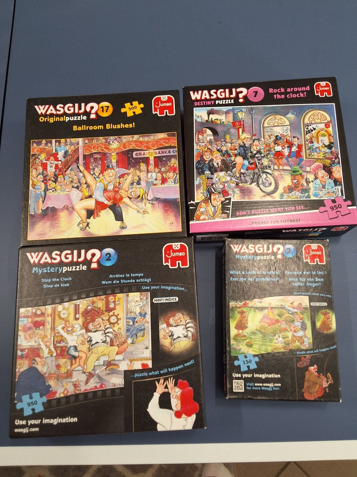 Wasgij Puzzels - 2x 950, 1x 500, 1x 150 stukjes, Hobby en Vrije tijd, Ophalen of Verzenden, Gebruikt