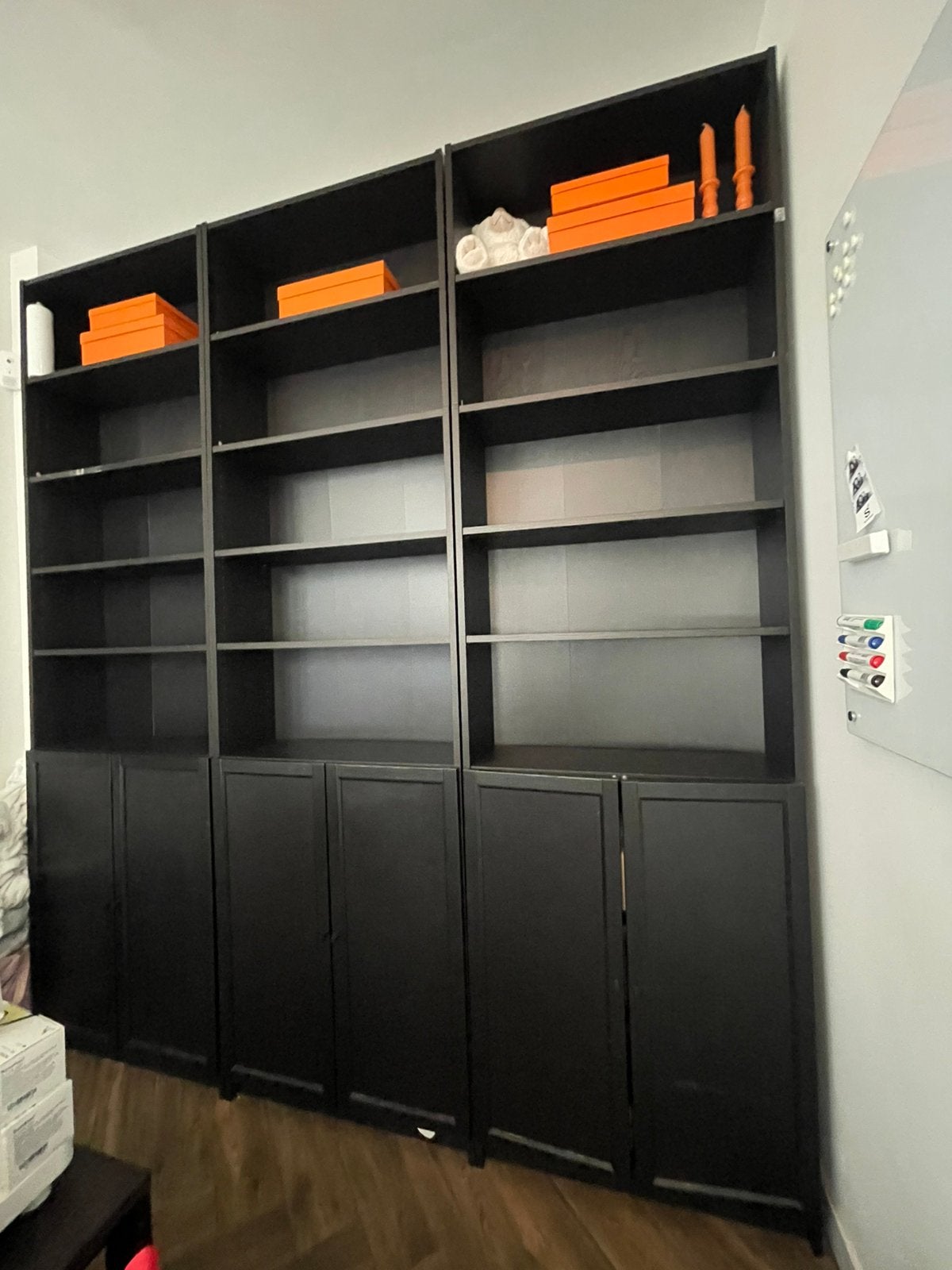 3x IKEA BILLY / OXBERG Boekenkast met deuren, Ophalen, Gebruikt, 25 tot 50 cm, 200 cm of meer