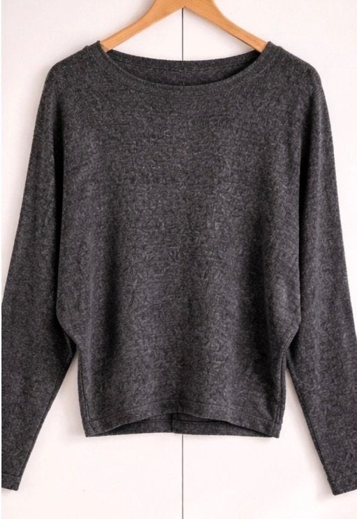 H&M Grijze korte trui met wijde mouwen  nieuw maat S, H&M, Nieuw, Ophalen of Verzenden, Maat 36 (S)