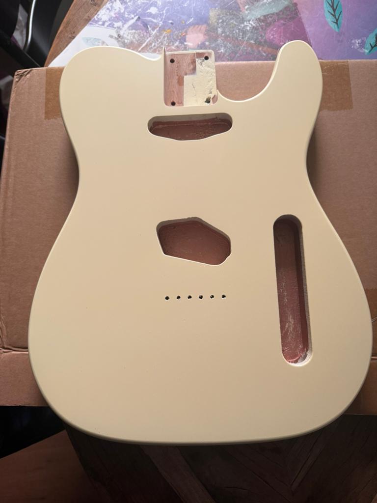 Telecaster body” Vintage white nitro satin “ lees ‘ new, Verzenden, Geen, Nieuw, Elektrische gitaar