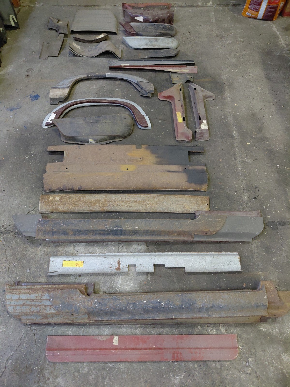 Opel kadett B reparatieplaatwerk, spatborden en deur, Ophalen, Nieuw