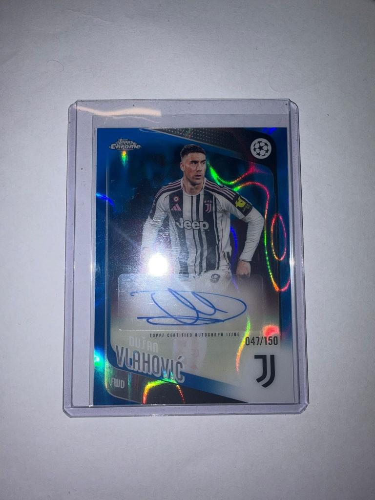 Autograph Dusan Vlahovic Topps UCC Chrome 47/150, Verzenden, Nieuw, Losse kaart