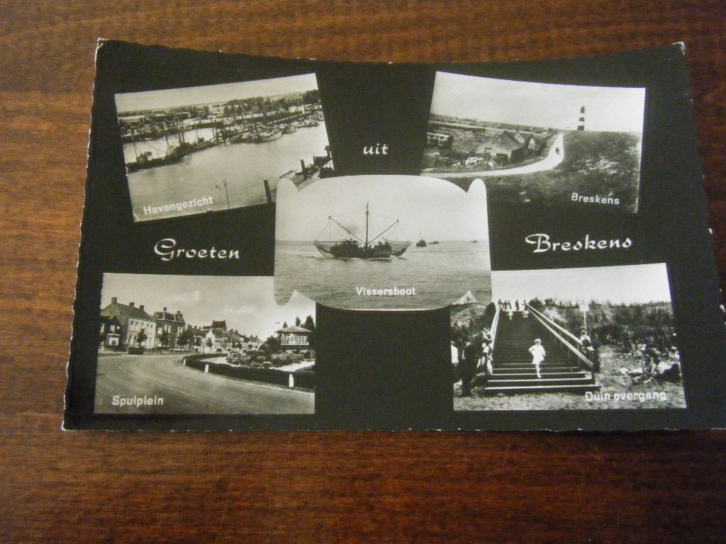 C32 - Breskens - Haven - Vissersboot - Mooi/Oud, Ophalen of Verzenden, 1960 tot 1980, Zeeland