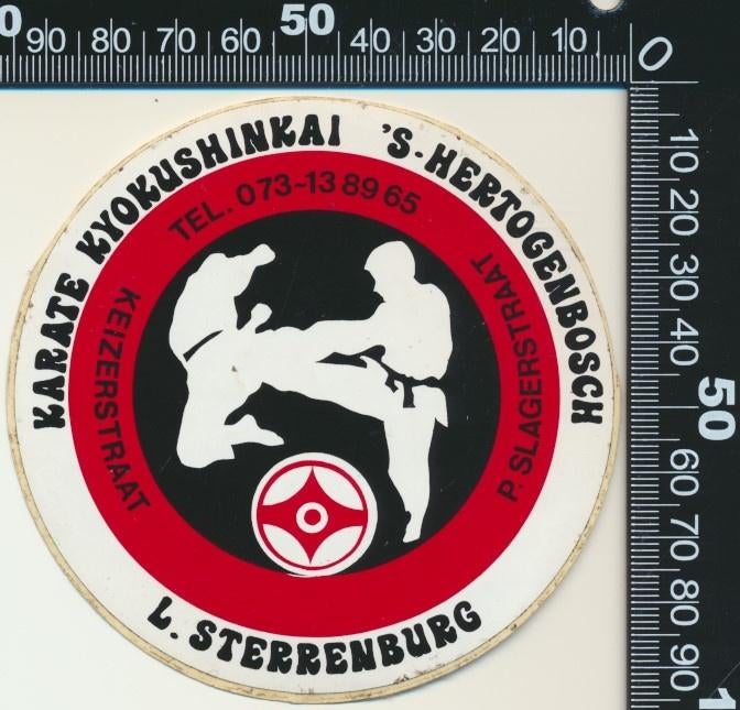 Sticker: Karate Kyokushinkai - Sterrenburg - sHertogenbosch, Ophalen of Verzenden, Zo goed als nieuw, Bedrijf of Vereniging