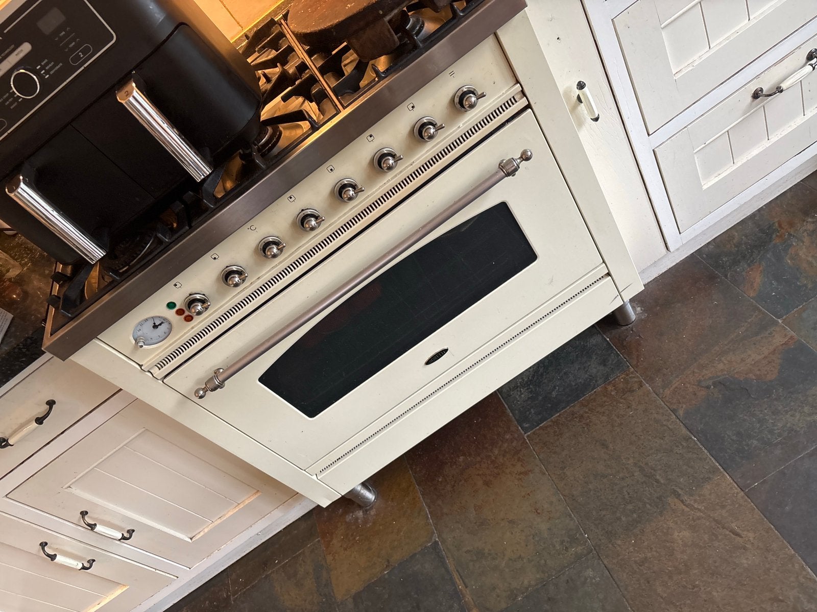 Boretti fornuis beige, Witgoed en Apparatuur, Fornuizen, Ophalen, Gebruikt, 60 cm of meer, Gas