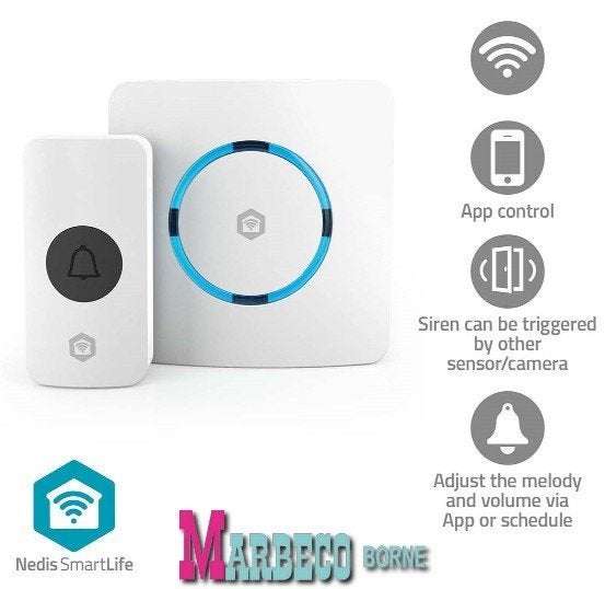 Nedis SmartLife Draadloze Deurbel met App Control, Nedis SmartLife, Draadloos, Nieuw, Info@marbeco.nl