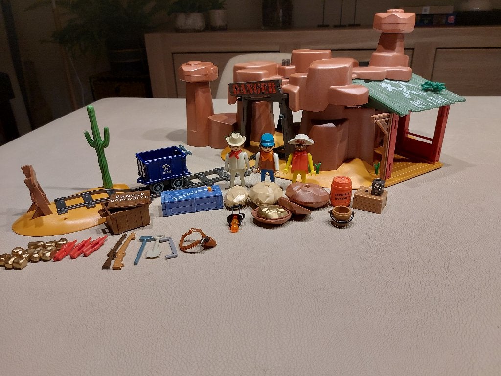 Playmobil setje Western goudmijn, Kinderen en Baby's, Complete set, Overige typen, Ophalen of Verzenden, Zo goed als nieuw