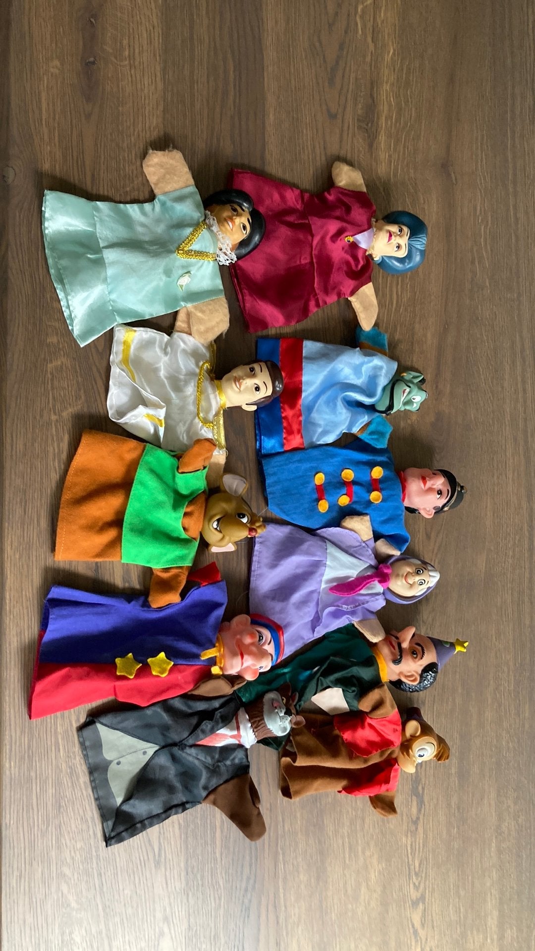 Diverse handpoppen / poppenkast poppen van sprookjes, Kinderen en Baby's, Ophalen of Verzenden, Zo goed als nieuw, Overige typen