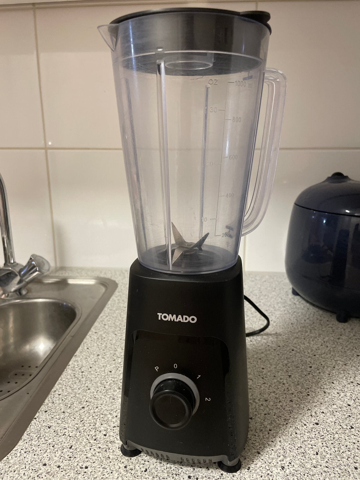 Tomado Blender - Zwart, 1L inhoud, Ophalen, Zo goed als nieuw, Blender