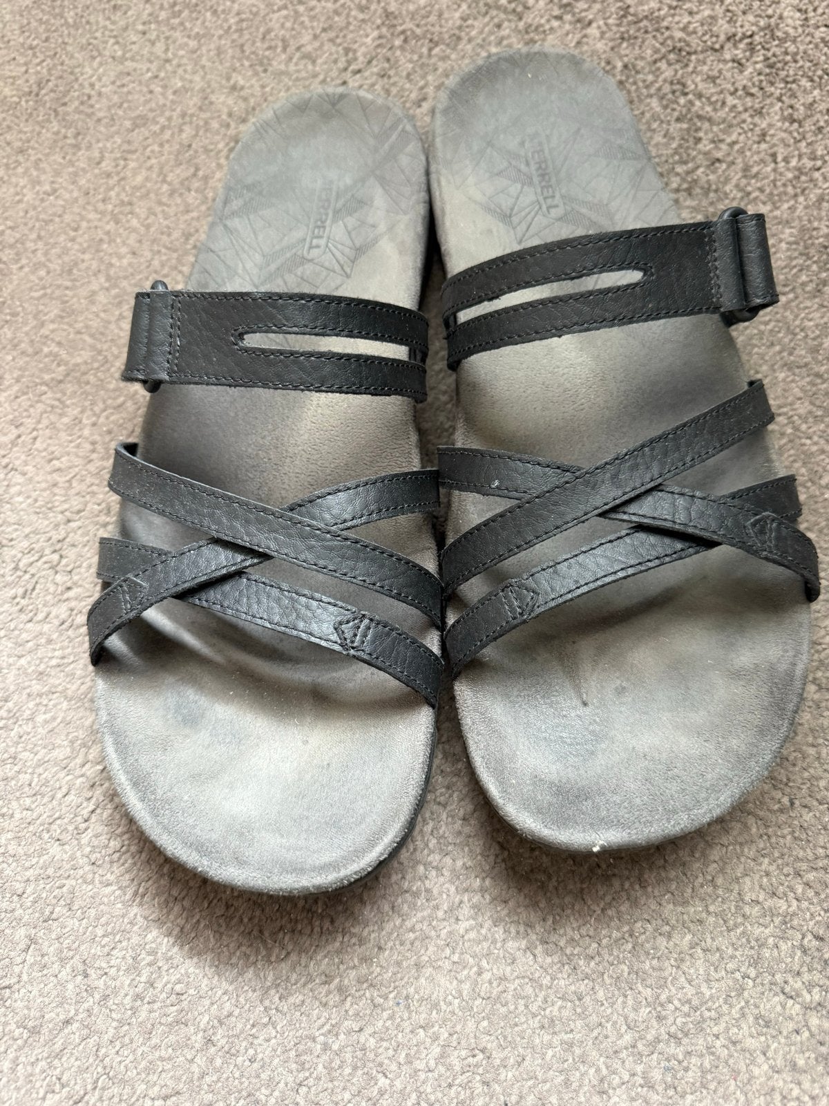 Merrell Slippers Maat 42 - Zo goed als nieuw, Ophalen of Verzenden, Zo goed als nieuw, Zwart, Slippers