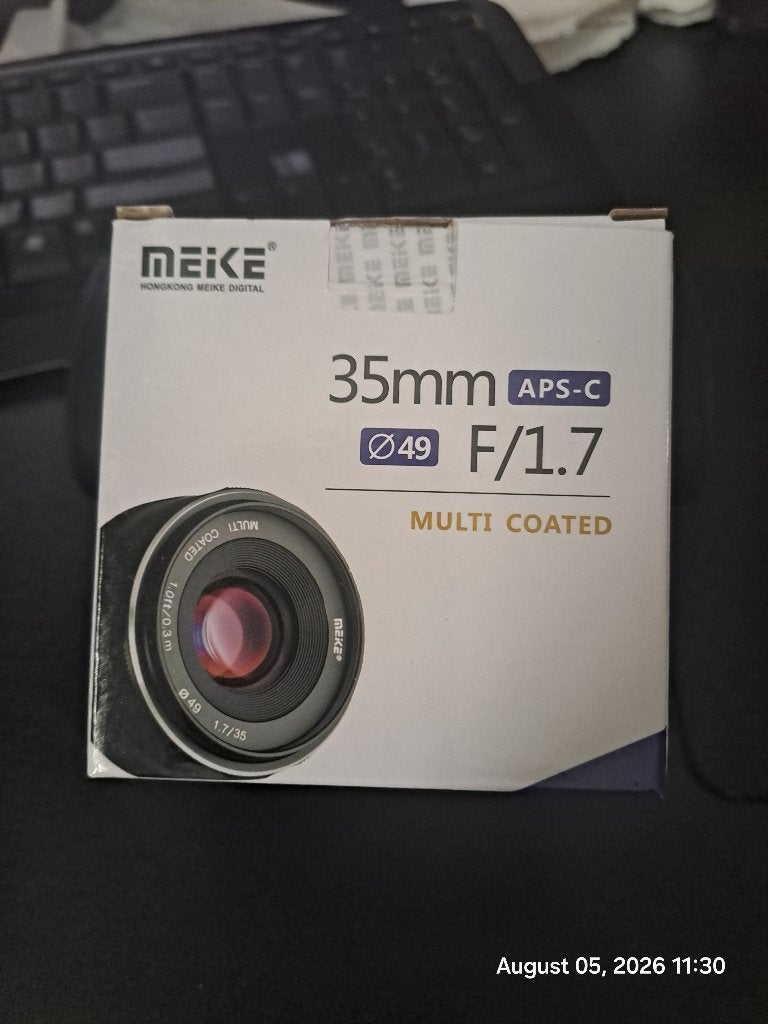 Meike 35mm F1.7 EF voor Canon, Ophalen of Verzenden, Zo goed als nieuw