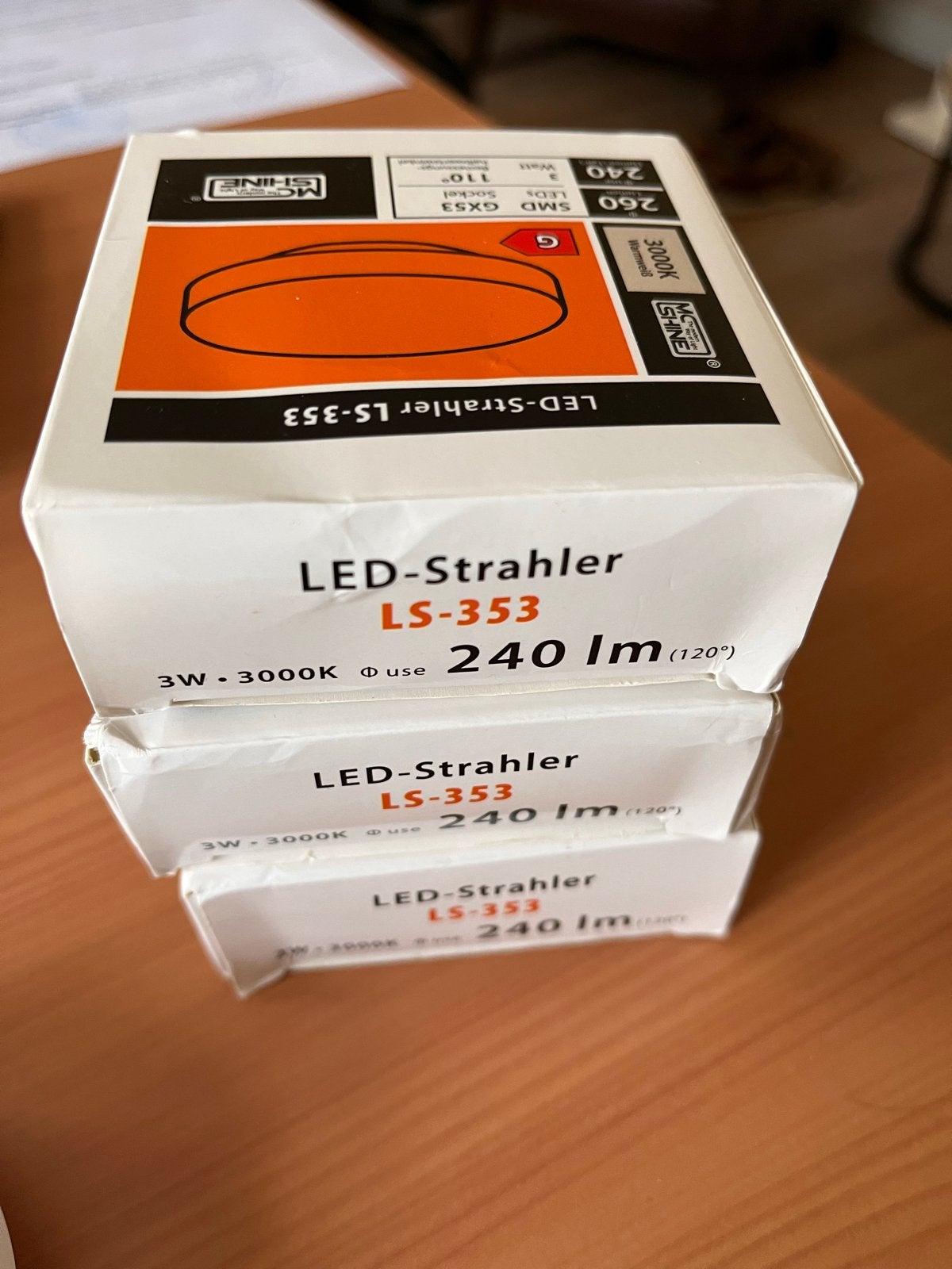 Led lampen GX53 - 3W, 240lm, 3000K, Wit, Overige merken, Kunststof, Nieuw